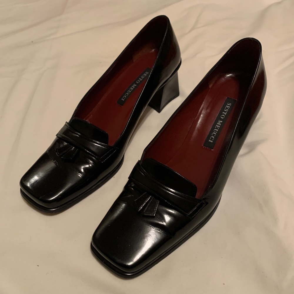 Sesto Meucci black leather pumps - Size 7.5